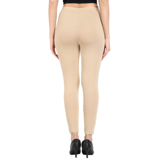 Women Beige Ankle Length Legging