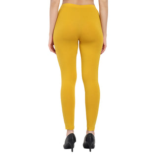 Women Mustard Regular Legging