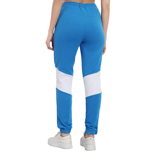 Women Royal Blue Cotton Joggers