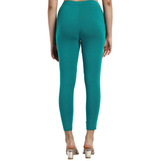 Women Light Jade Green Ankle Length Legging