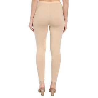 Women Light Peach Regular Legging