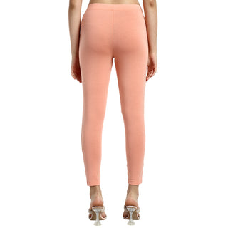 Women Papaya Peach Ankle Length Legging