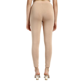 Women Cream Ankle Length Legging