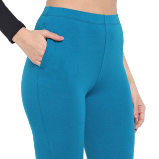 WOMENS SPECTRA GREEN REGULAR LENGTH POCKET LEGGING