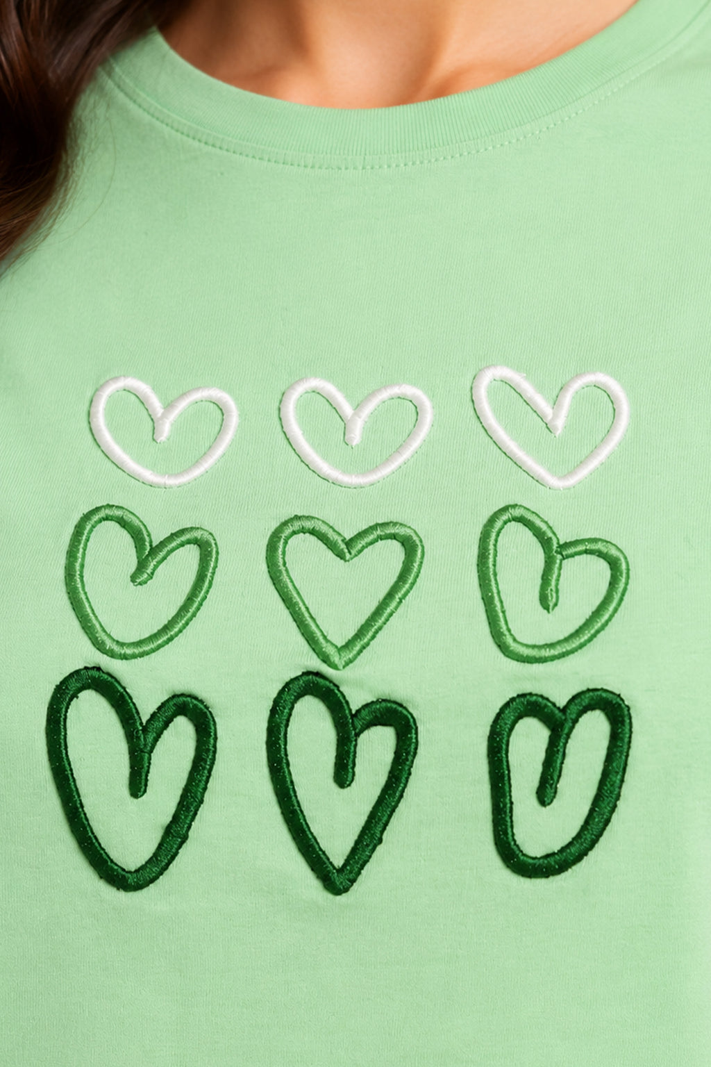 GREEN WOMEN HALF SLEEVE TSHIRT