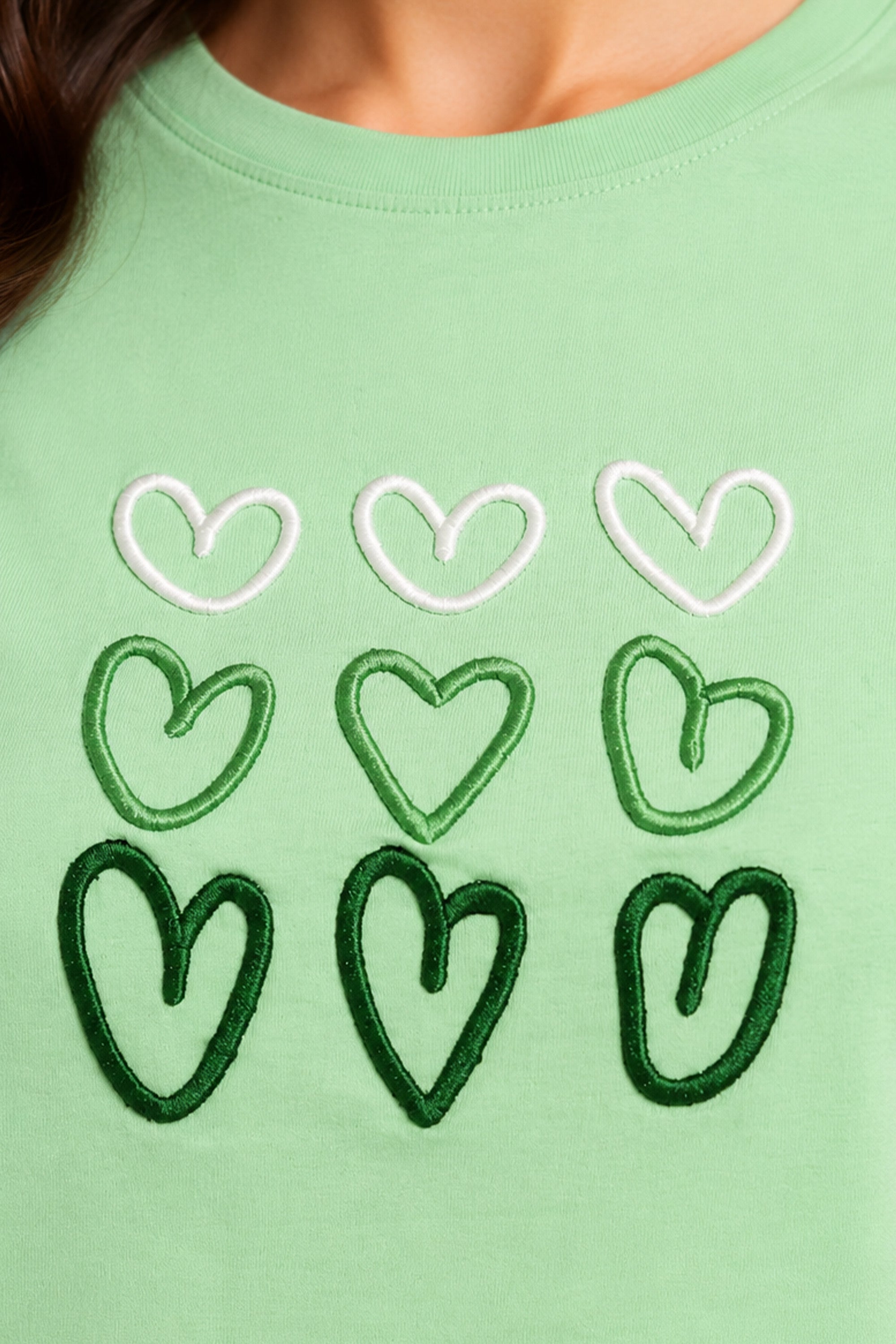 GREEN WOMEN HALF SLEEVE TSHIRT