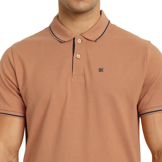 Men Biscuit Tipping Polo T-Shirt