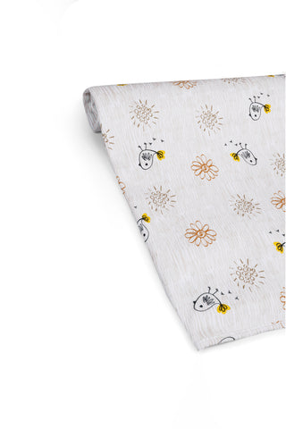 ONE SKY INFANT WHITE AOP PRINTED BLANKET