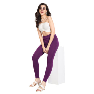 Women Violet Regular Legging