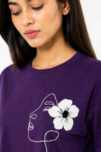 DEEP PURPLE WOMEN HALF SLEEVE TSHIRT