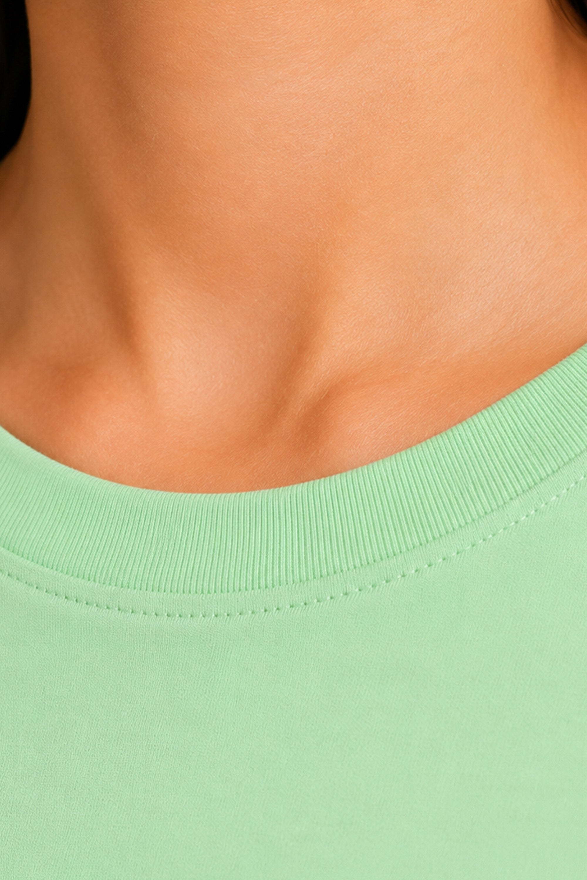 GREEN WOMEN HALF SLEEVE TSHIRT