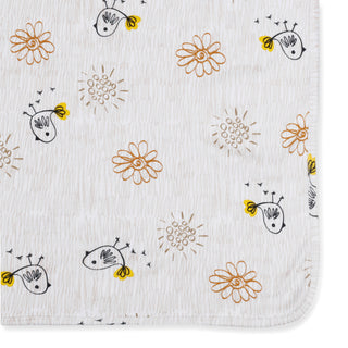 ONE SKY INFANT WHITE AOP PRINTED BLANKET