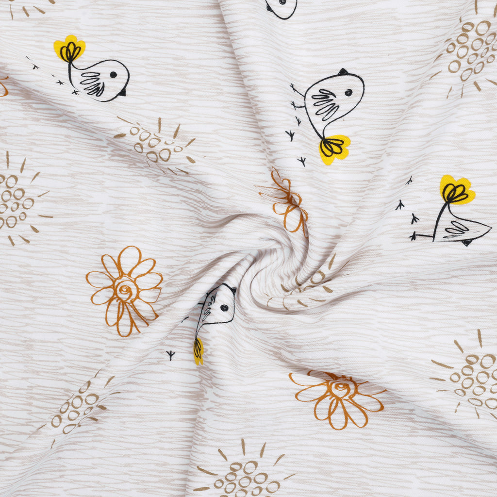 ONE SKY INFANT WHITE AOP PRINTED BLANKET