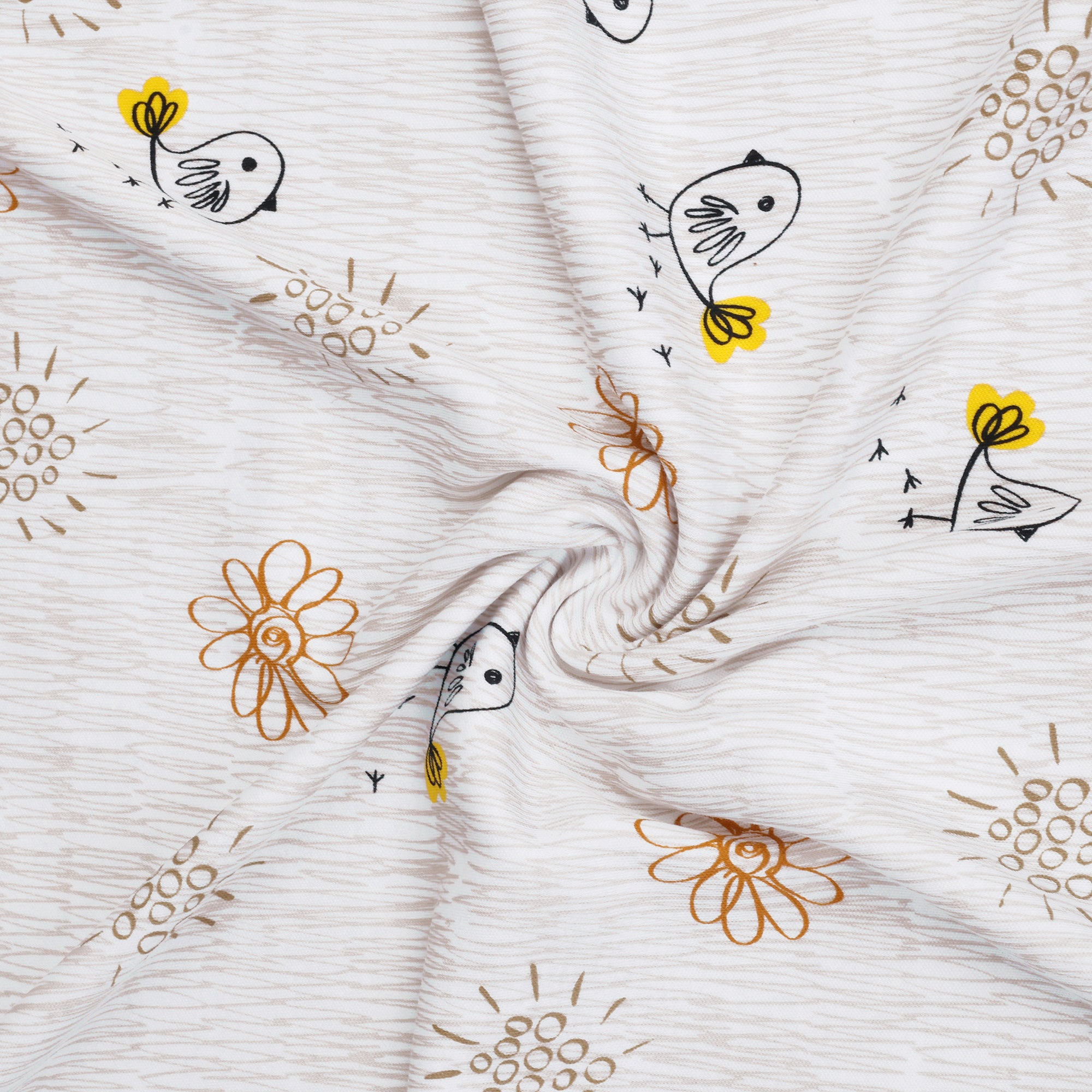 ONE SKY INFANT WHITE AOP PRINTED BLANKET