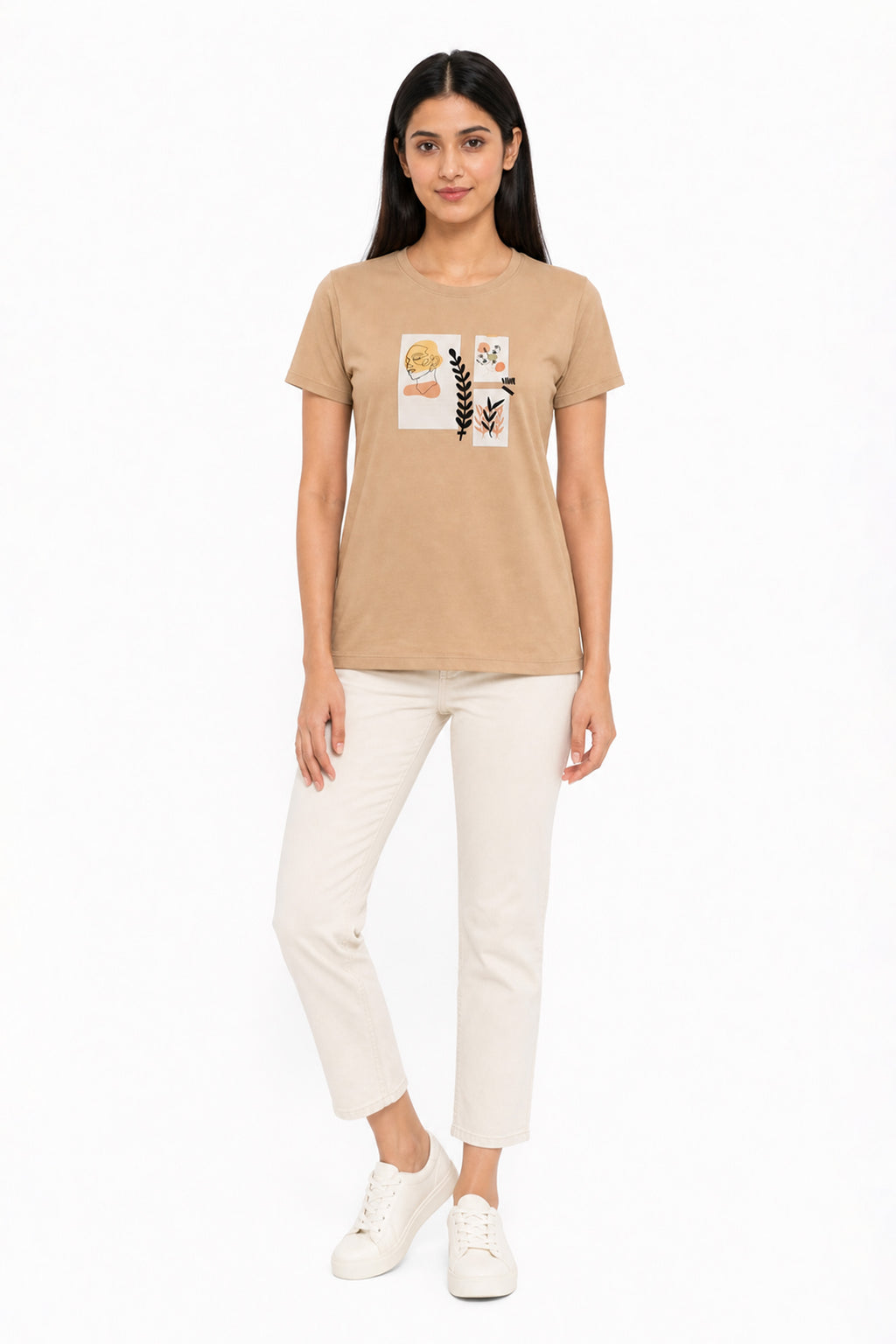 LIGHT SKIN WOMEN HALF SLEEVE TSHIRT