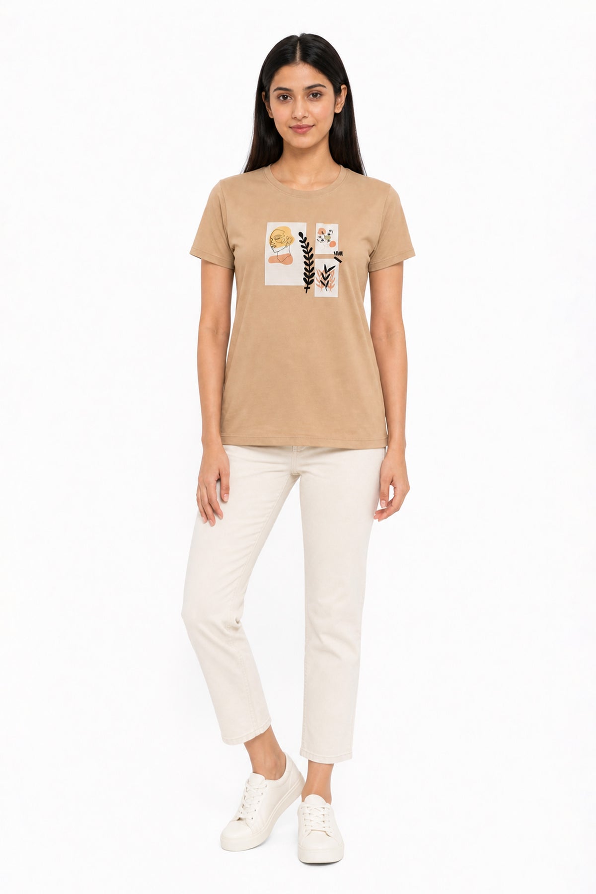 LIGHT SKIN WOMEN HALF SLEEVE TSHIRT