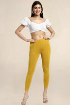 ONE SKY WOMEN MAIZE SOLID LEGGINGS