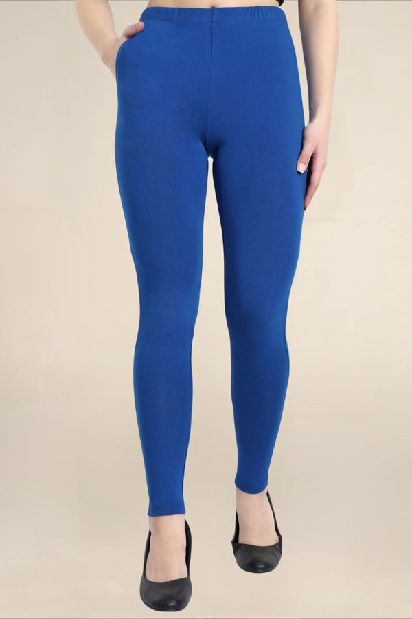 WOMENS INDIGO REGULAR LENGTH POCKET LEGGING