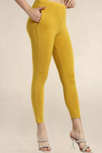 ONE SKY WOMEN MAIZE SOLID LEGGINGS