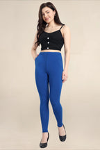 WOMENS INDIGO REGULAR LENGTH POCKET LEGGING