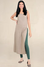 ONE SKY WOMEN MOSS GREEN SOLID LEGGINGS