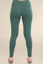 ONE SKY WOMEN MOSS GREEN SOLID LEGGINGS