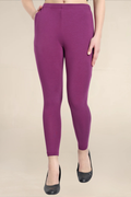 WOMENS DARK VIOLET ANKLE LENGTH POCKET LEGGING