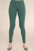 ONE SKY WOMEN MOSS GREEN SOLID LEGGINGS