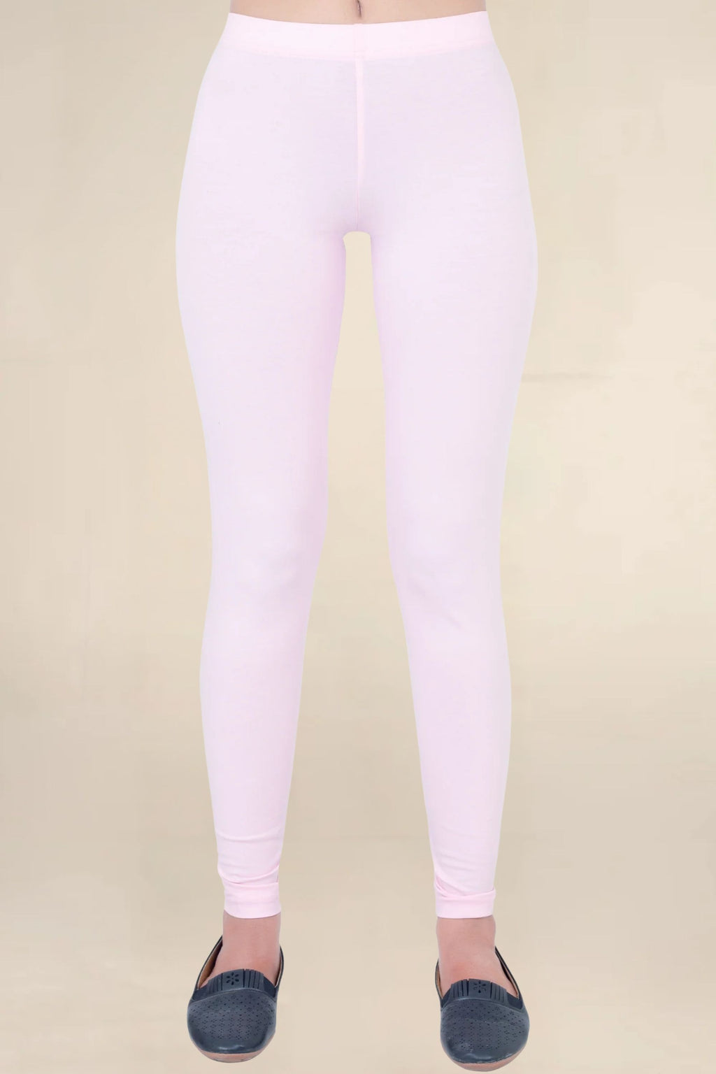 ONE SKY WOMEN BABY PINK SOLID LEGGINGS