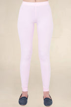 ONE SKY WOMEN BABY PINK SOLID LEGGINGS