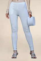 Women Off White Regular Legging