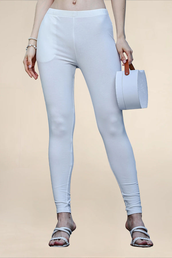 Women Off White Regular Pocket Legging