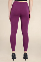 WOMENS DARK VIOLET ANKLE LENGTH POCKET LEGGING