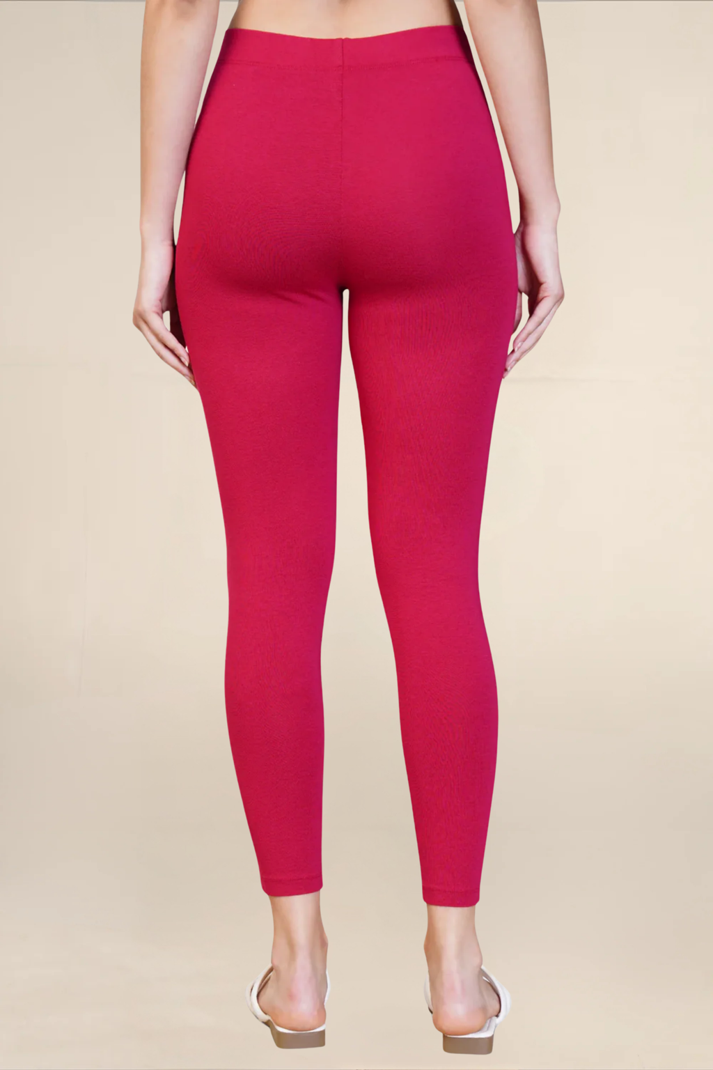 WOMENS DARK CERISE ANKLE LENGTH POCKET LEGGING