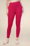 WOMENS DARK CERISE ANKLE LENGTH POCKET LEGGING