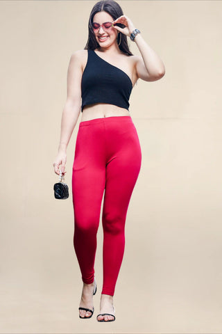 WOMENS DARK CERISE REGULAR LENGTH POCKET LEGGING