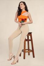 Women Beige Regular Legging