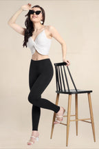 WOMENS BLACK REGULAR LENGTH POCKET LEGGING