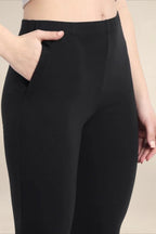 WOMENS BLACK REGULAR LENGTH POCKET LEGGING
