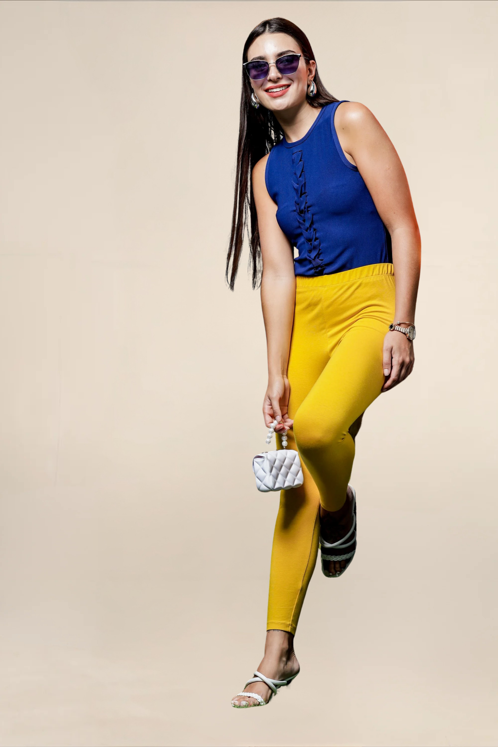 WOMEN MUSTARD ANKLE LENGTH LEGGING