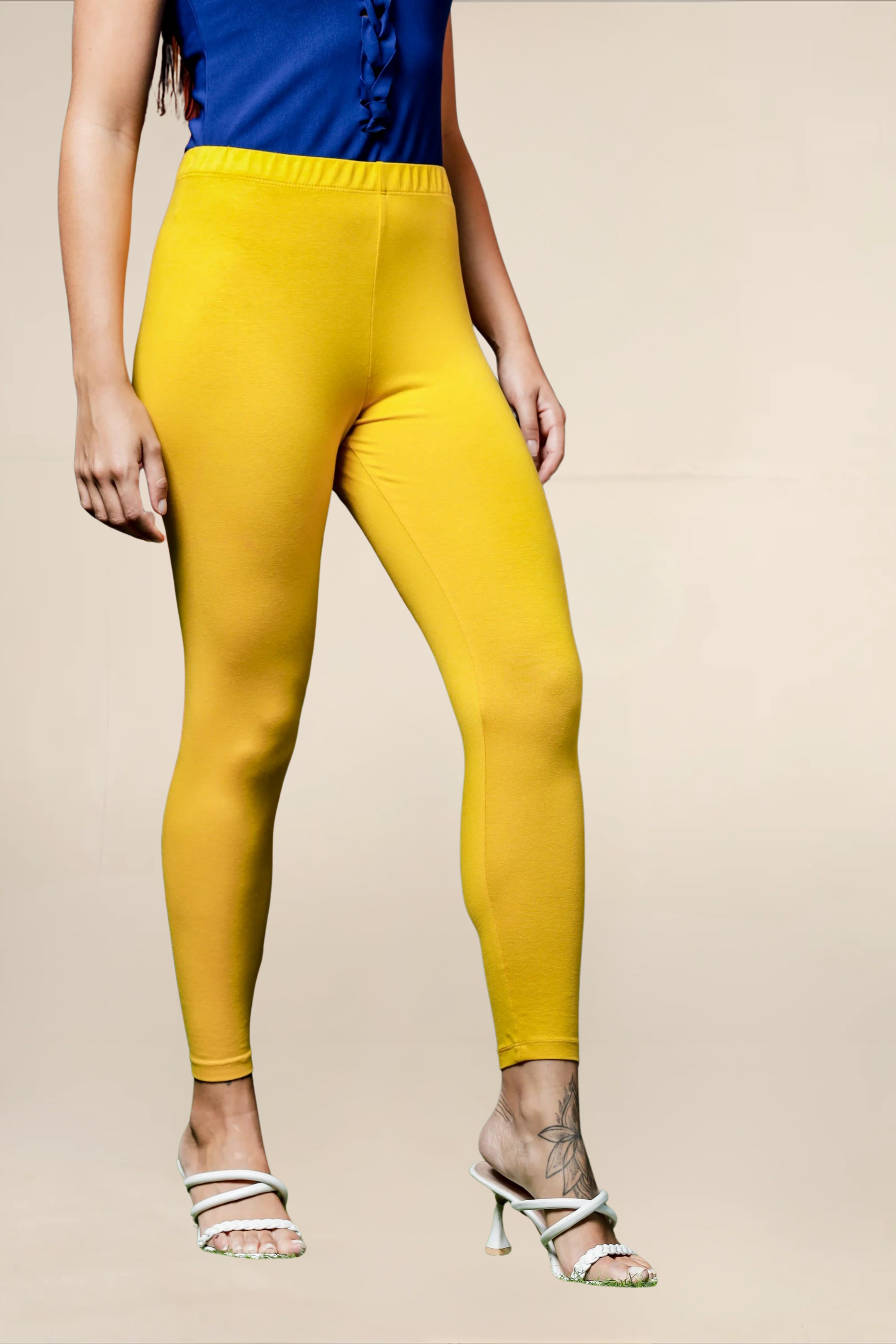 WOMEN MUSTARD ANKLE LENGTH LEGGING