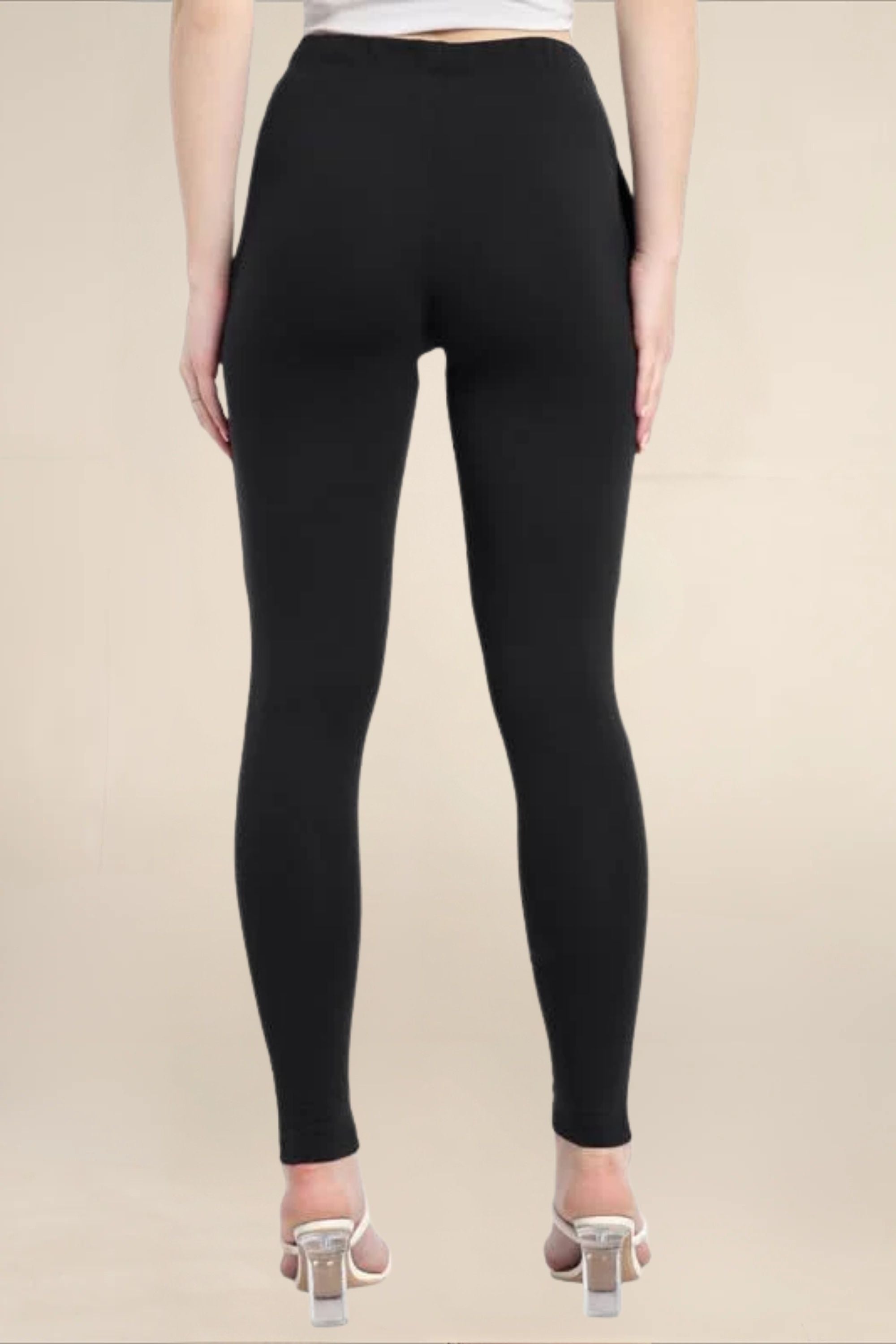 WOMENS BLACK REGULAR LENGTH POCKET LEGGING