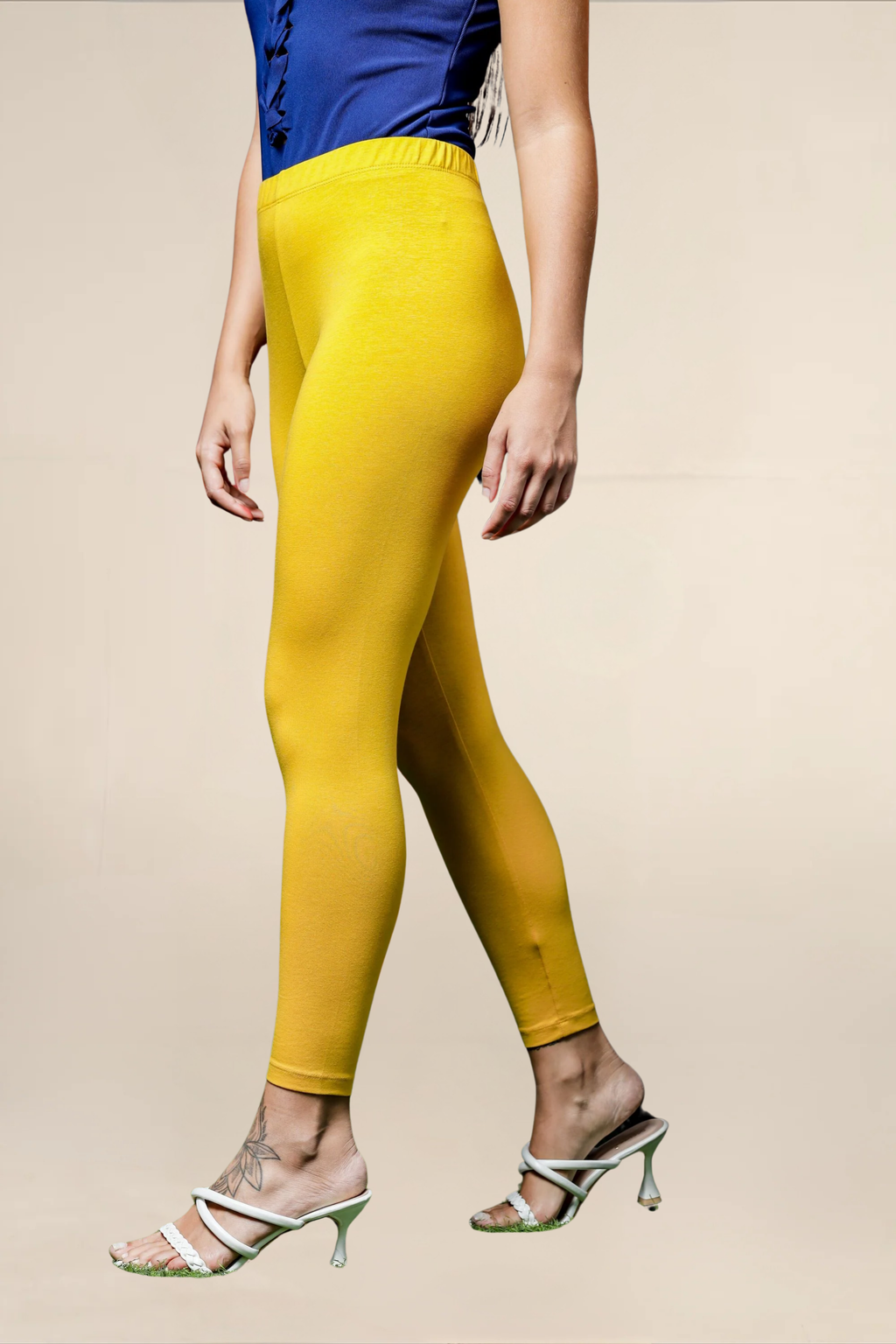 WOMEN MUSTARD ANKLE LENGTH LEGGING