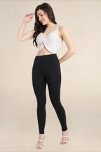 WOMENS BLACK REGULAR LENGTH POCKET LEGGING