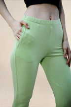 Women Light Green Regular Legging