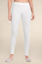 WOMEN WHITE REGULAR LENGTH LEGGING