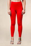 ONE SKY WOMEN RED SOLID LEGGINGS