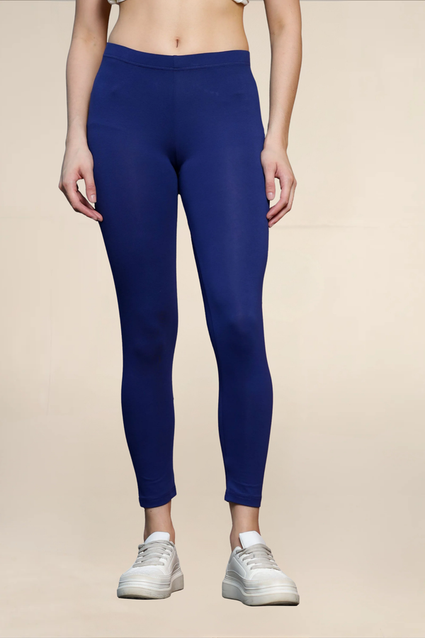 WOMEN ELECTRIC BLUE ANKLE LENGTH LEGGING