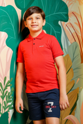 Boys Classic Red Polo T-Shirt