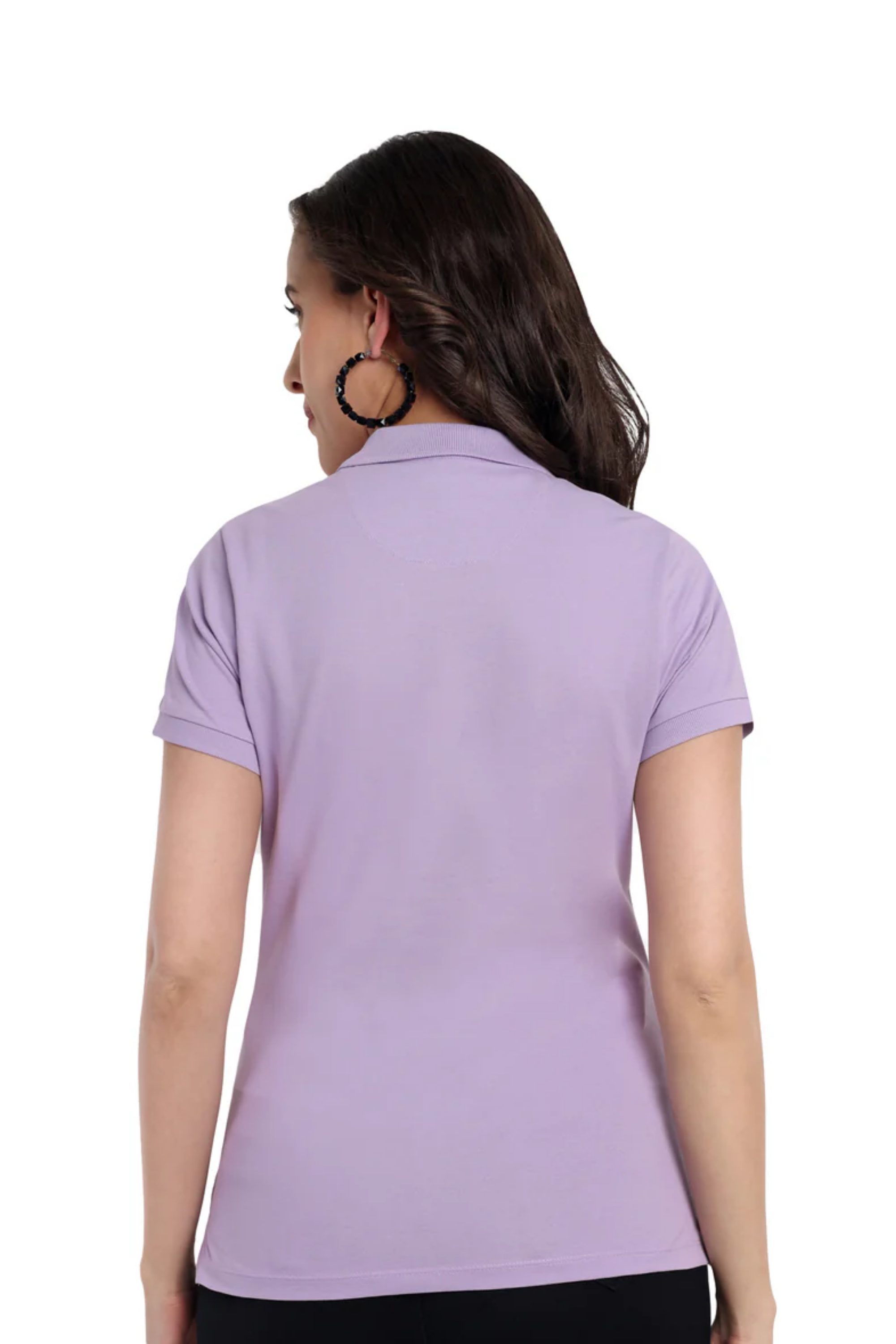 Women Purple Comfort Cotton Polo T-Shirt